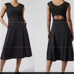 Athleta Black Backless Dress